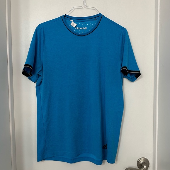 Adidas Climachill Men's Blue T-Shirt - Picture 1 of 2
